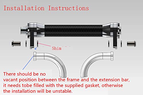 Aceoffix Folding Bike Racks Easy Wheels Extension bar for Brompton Bicycle Wheels Cline Shrink Rod Telescopic Rod 66g(Black - Image 5